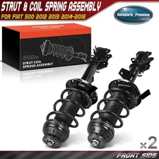 2Pcs Front Side Complete Strut & Coil Spring Assembly for Fiat 500 Pop 2012-2016