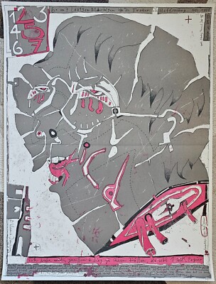 Horst Janssen Laatzens Bilderbogen: Ich habe mich zerrissen etching 1969 SIGNED