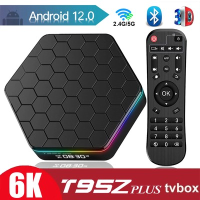 T95Z Android 12.0 TV Box Quad Core 6K UHD 2.4/5G WiFi BT5.0 Media Player US K5Q2