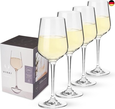 Viski Kristall-Chardonnay-Gläser   Europäisch gefertigte Weißweingläser-Set mit 
