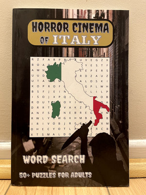 HORROR CINEMA OF ITALY Word Search book - Dario Argento, Lucio Fulci, Mario Bava