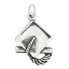 Sterling Silver Graduation  Diploma Charm or Pendant