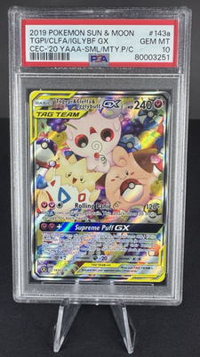 PSA 10 - Togepi & Cleffa & Igglybuff GX 143a/236 Alt Art Tag Team