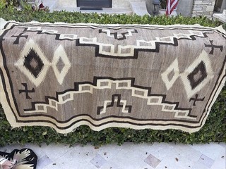 Auth: Antique American Indian Rug / Blanket Navajo Beauty NR
