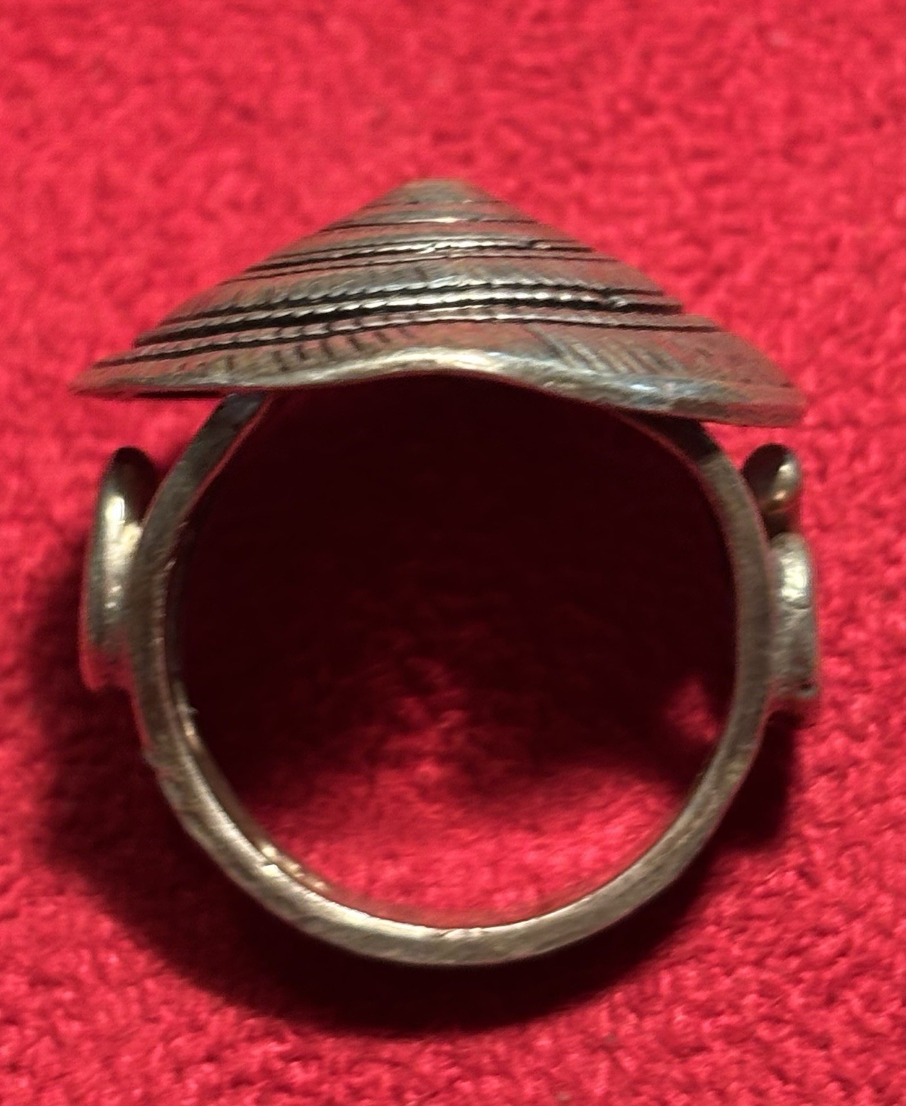 Brutalist Style Silver Shell Design Ring Size 8.5… - image 6