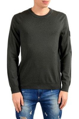 Emporio Armani EA7 ''Ski'' Men's 100% Wool Green Crewneck Sweater Size S M L 