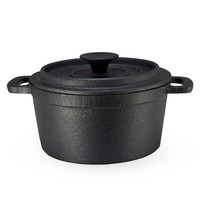 Gusseisen Topf Mit Deckel 14 Cm - Grilltopf Eisentopf Kochtopf Schmortopf BräTer
