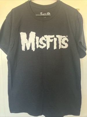Misfits Unisex Black T-Shirt Size Large Short Sleeve Graphic Tee Cotton