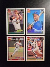 (4) 1991 Topps Operation Desert Shield Red Sox, Athletics, Astros, Blue Jays
