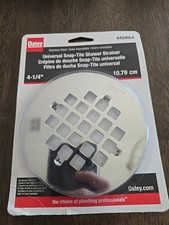 OATEY 4-1/4 in. Round Universal Snap-In Shower Strainer in Stainless Steel.