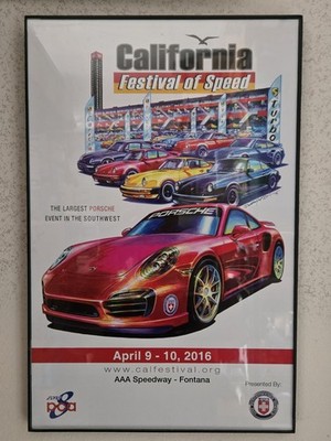 Porsche 911 Poster California Festival Of Speed 2016 11x17 California Speedway 