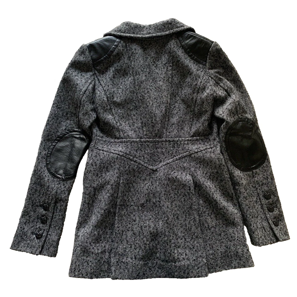 Guess Los Angeles 1981 Blazer Womens Small Leather Trim Wool Office Sports Coat - Image 3 of 4