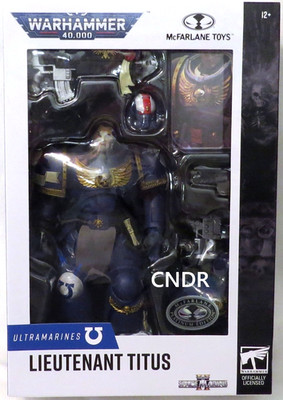 Mcfarlane Toys Warhammer 40000 40K Space Marine LIEUTENANT TITUS Platinum Chase!