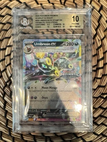 POP 5 BGS 10 2025 POKEMON #060 UMBREON EX STAMP RR PRISMATIC EVOLUTIONS