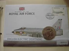 (B322) RAF. 2008 Coin Cover ENGLISH ELECTIC LIGHTNING PNC