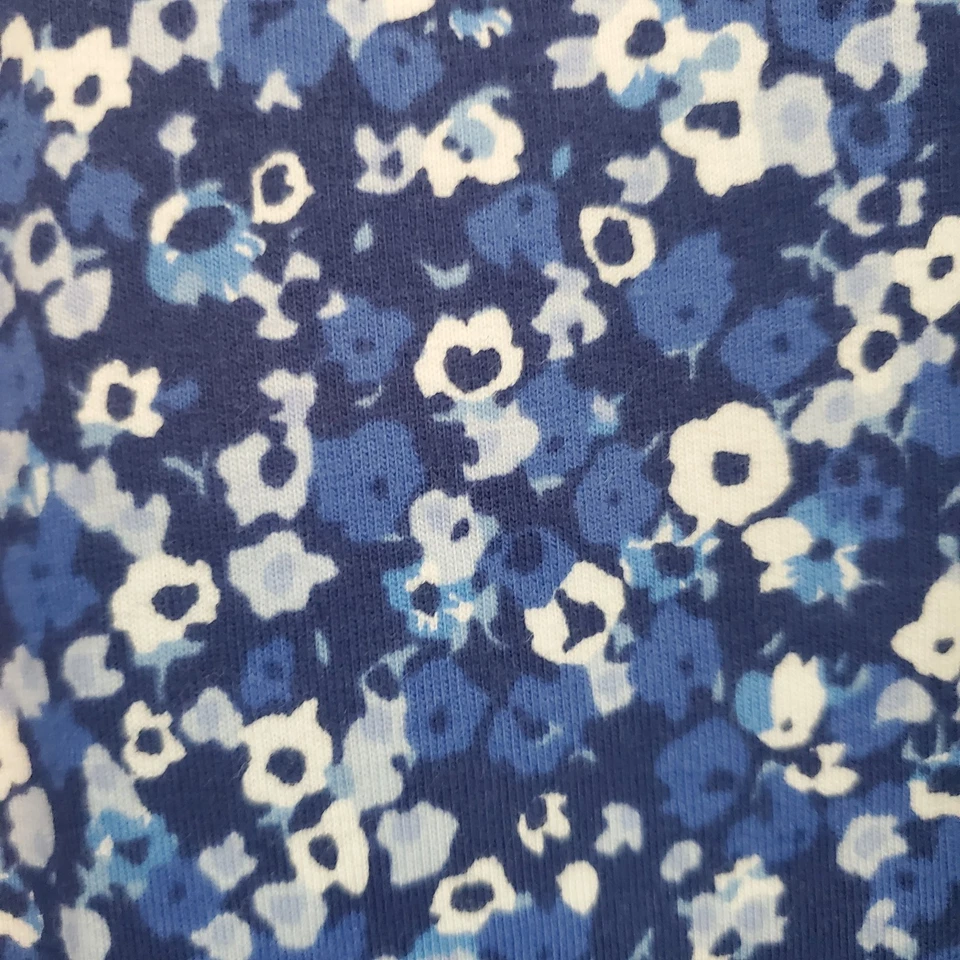 Top Pullover ISAAC MIZRAHI Manga Larga Cuello en V Tejido Azul Marino Floral M Foto 3 de 4