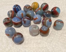 Lot of Glass Toy Marbles Mixed Colors Swirl Style Assorted Machine Made
