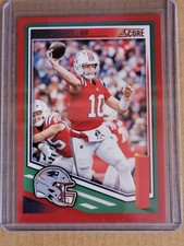 Drake Maye Patriots 2025 Score COLOR MATCH Red Parallel #27