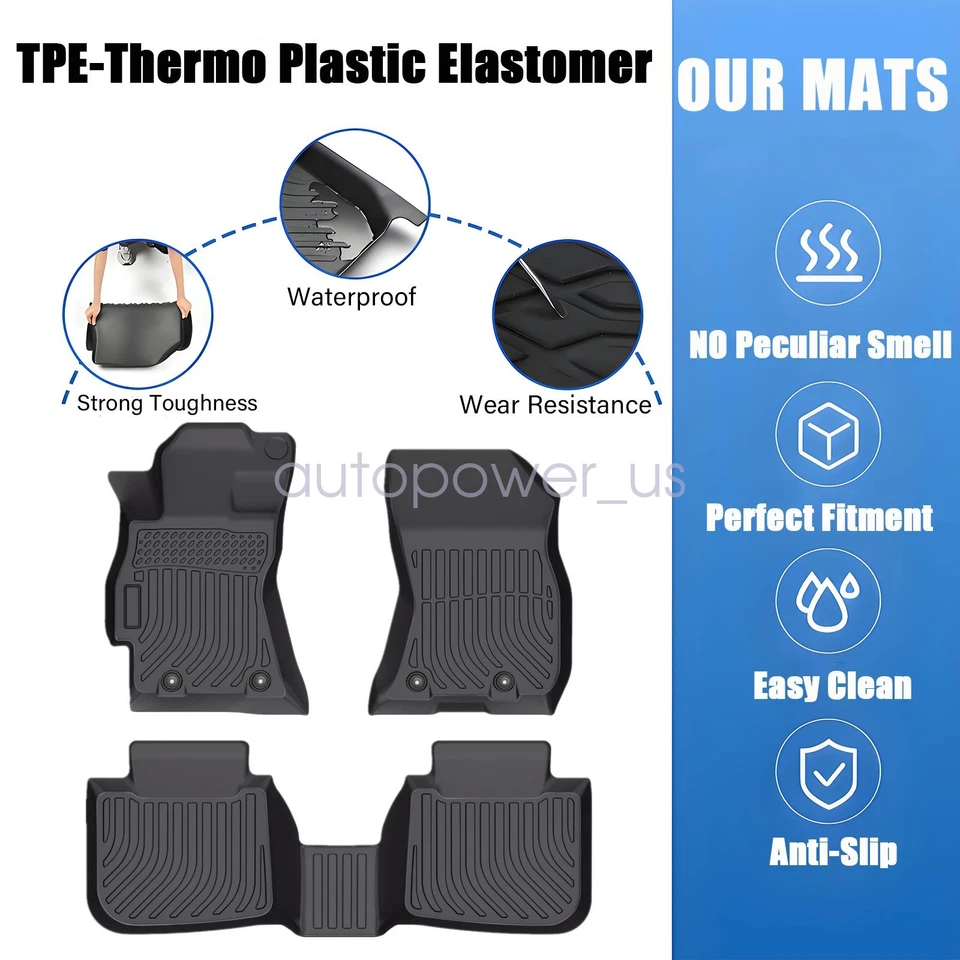 Alfombrillas de TPE para Subaru Legacy Outback 2015-2019 forros delanteros y de segunda fila Foto 3 de 4