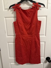 New |  Gianni Bini Lilly Sisto Blakely RedTaffeta Bow Dress 4 Lined