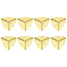 uxcell 8Pcs Decorative Box Corner Cover, 18mm Metal Edge Guard, Furniture Cor...