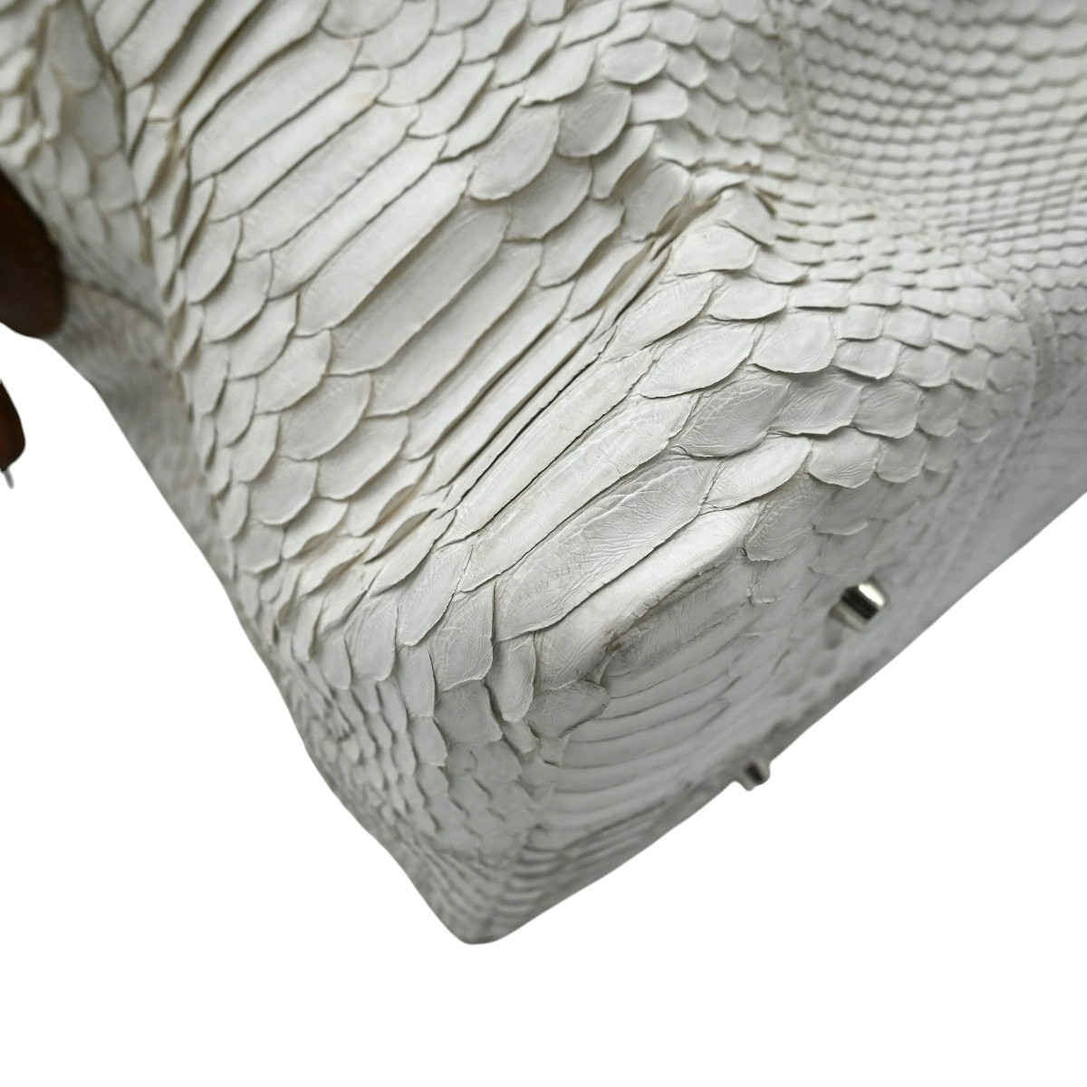 Pauric Sweeney White Python Leather Shoulder Bag - image 7