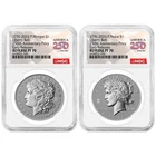 2pc Set -2026-P Reverse Proof $1 Morgan and Peace Silver Dollar NGC PF70 ER