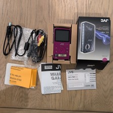 JVC GC-FM1VU HD Memory Camera Camcorder Purple with Box And Manual