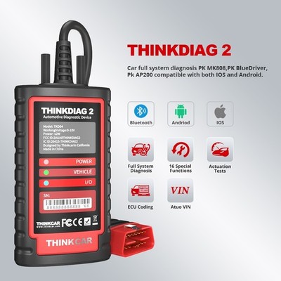 THINKDIAG 2 Profi OBD2 Diagnosegerät ALL SYSTEM 15 Reset OBD2 Scanner CAN FD