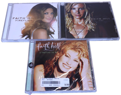 Lot of 3 Faith Hill CDs: It Matters to Me (NEW), Fireflies & Cry