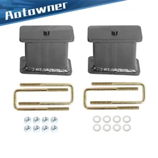 4" Rear Lift Blocks Kit w/ U-bolts For Chevy Silverado GMC Sierra 1500 2007-2018