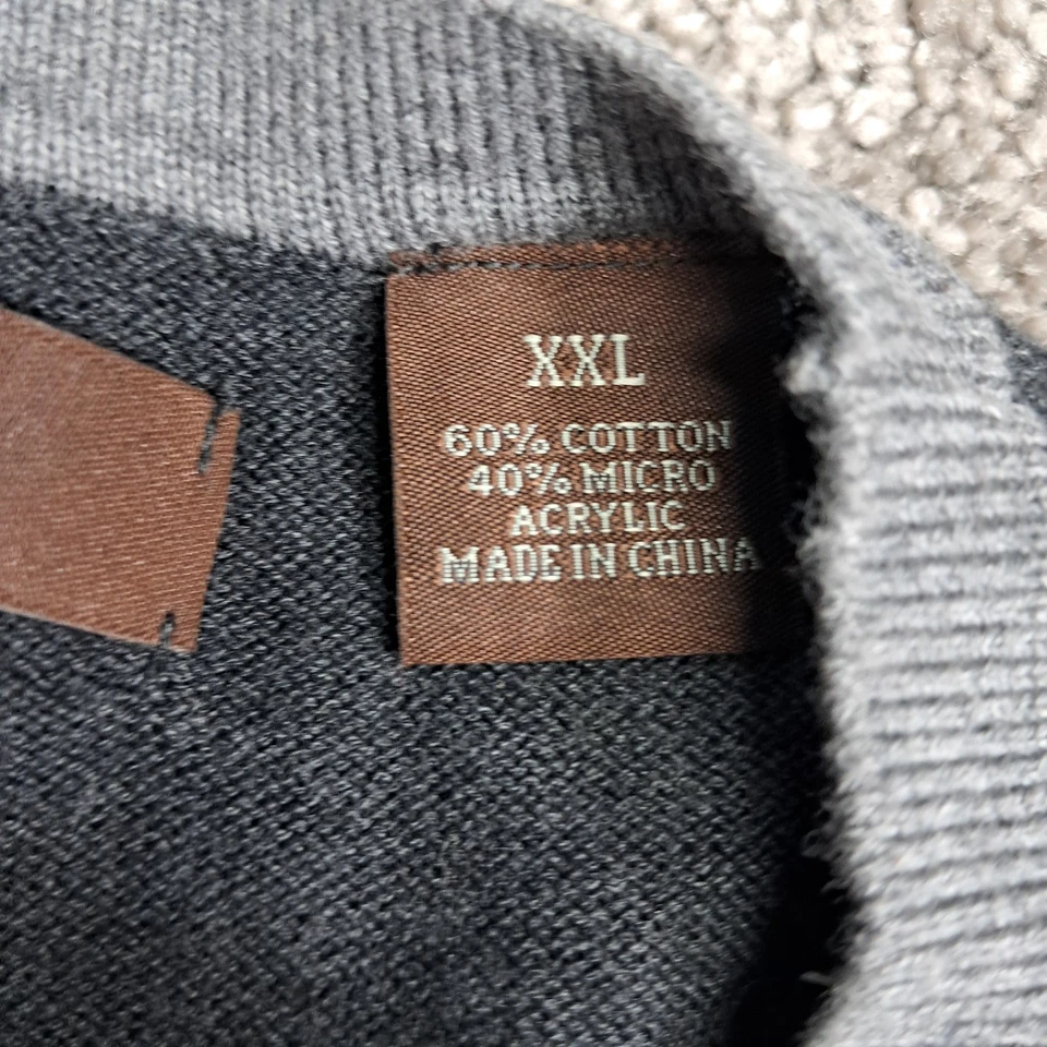 Suéter de hombre Perry Ellis a rayas marrón 2X-grande Foto 4 de 4