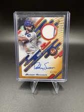 2025 Topps Pristine - Pieces Autograph Relics Dansby Swanson Gold Refractor /50