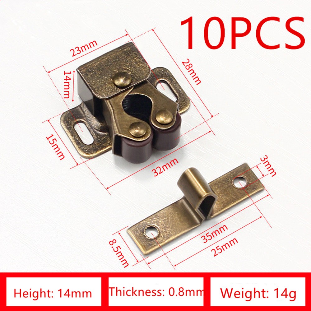 10Pcs Cabinet Catches Cupboard Stop Closer For Wardrobe Hardware Furniture Home.