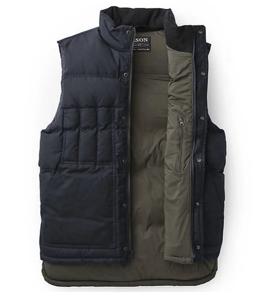 Filson Down Cruiser Vest Harbor Blue XXL Waxed