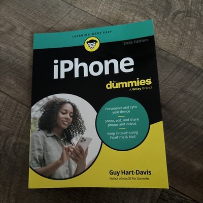 IPhone for Dummies, 2026 Edition by Guy Hart-Davis (2025, Paperback) FREE Del UK