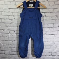 Columbia Kids Snow Bibs 4T Blue Insulated Winter Overalls Pants