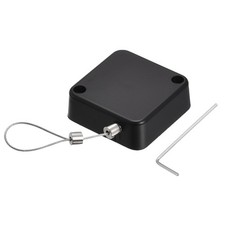 2 x Retractable Cable Lock Remote Control Anti-Lost 2m Rope 200g Black