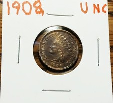 NICE TONED  1908  INDIAN HEAD CENT / PENNY. SHARP LIBERTY , MUST SEE !