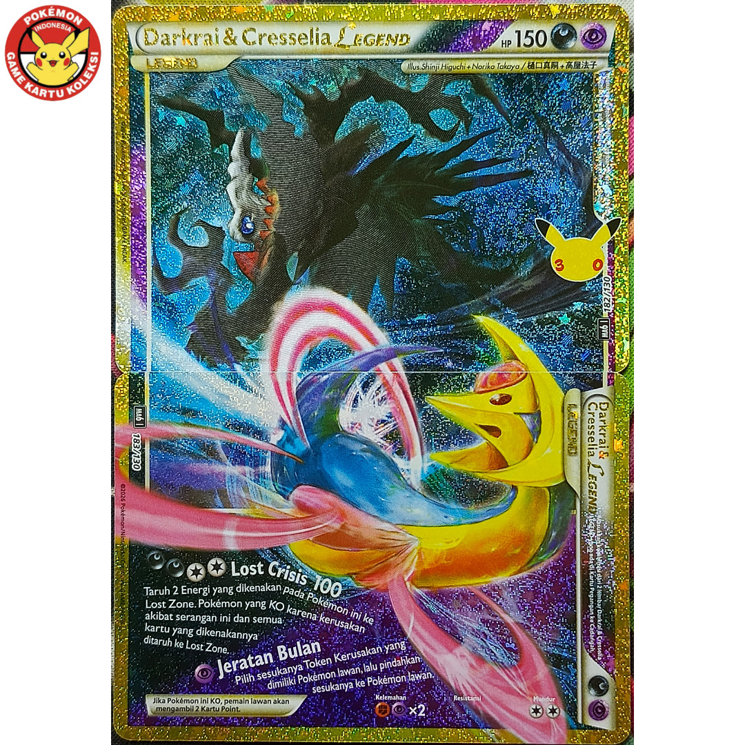 Darkrai & Cresselia LEGEND MA6 HGSS Classic 30th Celebration Pokemon Indonesia