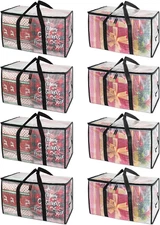 8-Pack Oversized Moving Bags with Reinforced Handles, Heavy-Duty Storage Tote fo
