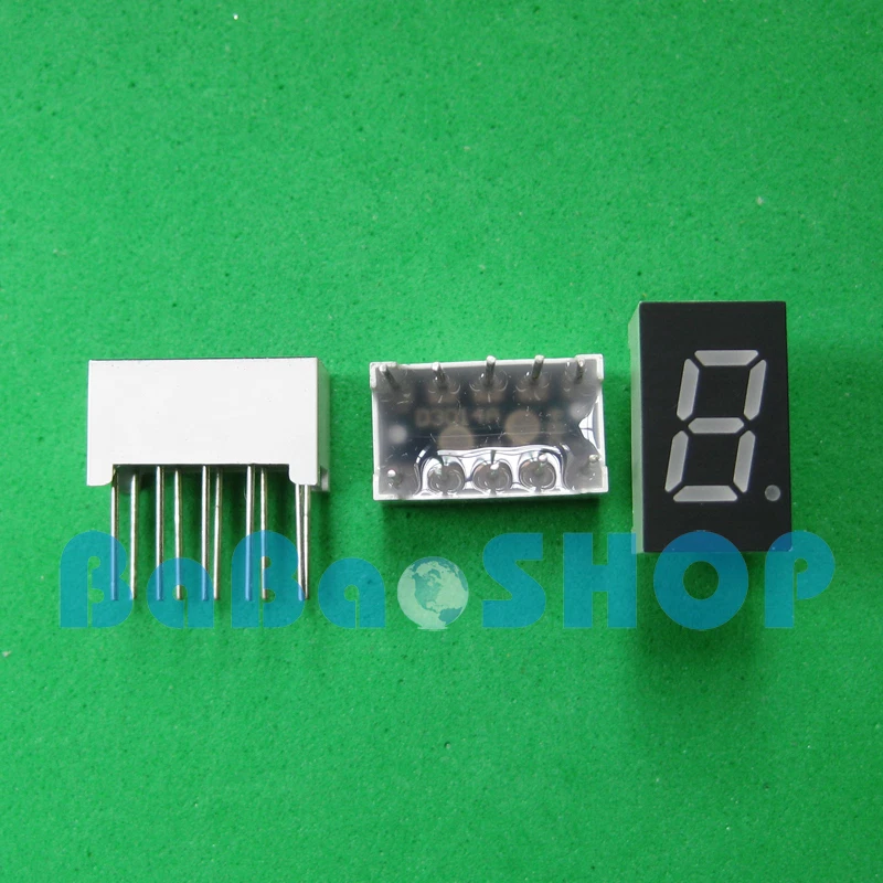 4pcs 7.6 mm 0.3" 0.3 inch 7 Segment Display Yellow LED 1 Digit Common Cathode - Image 3 of 4