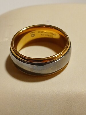 Atop SPIKES -TU jewelry SWISS TUNGSTEN RING 8MM SIZE 7.5