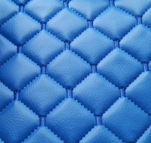 2 x Blau Türverkleidungen Abdeckungen Eco-Leder für Actros MP3 MP2 - Bild 2 von 2