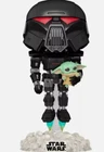 Star Wars: The Mandalorian Dark Trooper with Grogu GITD Pop! Vinyl - EE Excl