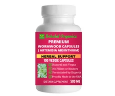 Wormwood 500mg Vegan Capsules 100 Count
