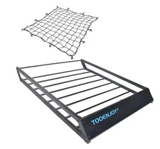 TOOENJOY Roof Rack Basket with Net, 43’’x 35’’x 4.7̵