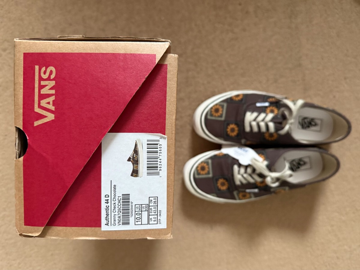 New Vans Authentic 44 DX Anaheim Factory Granny Check Chocolate 