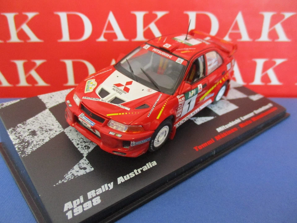 Die cast 1/43 Modellino Auto Mitsubishi Lancer Evo V Rally Australia 1998 Makine - Immagine 2 di 4