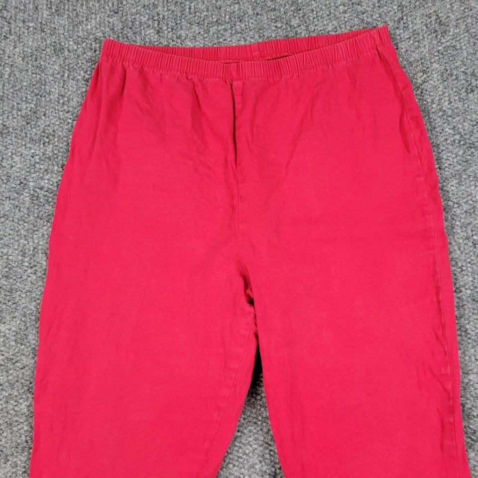 Брюки женские Just My Size 22/24 красные коралловые эластичные на талии без застежек капри 35x21* - Изображение 2 из 4